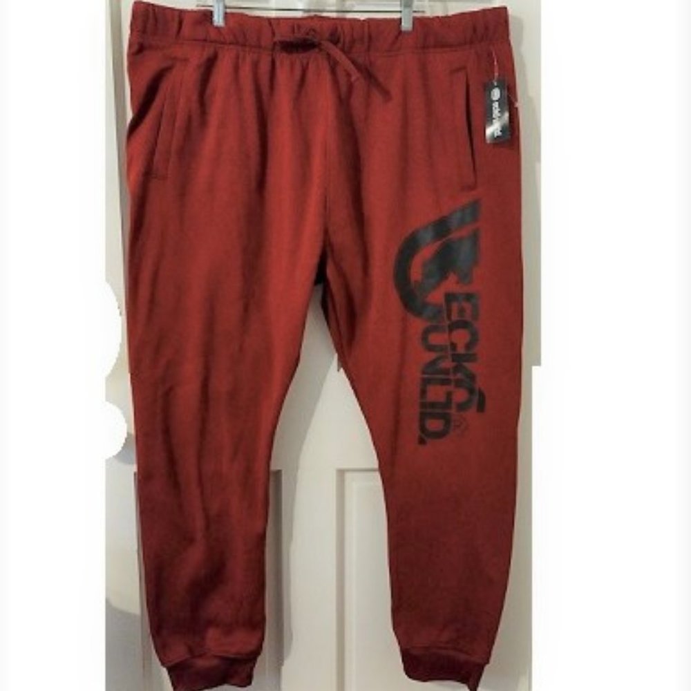 Ecko Unltd Red Marled Big Tall Athletic Sweatpants Size 4XL  New